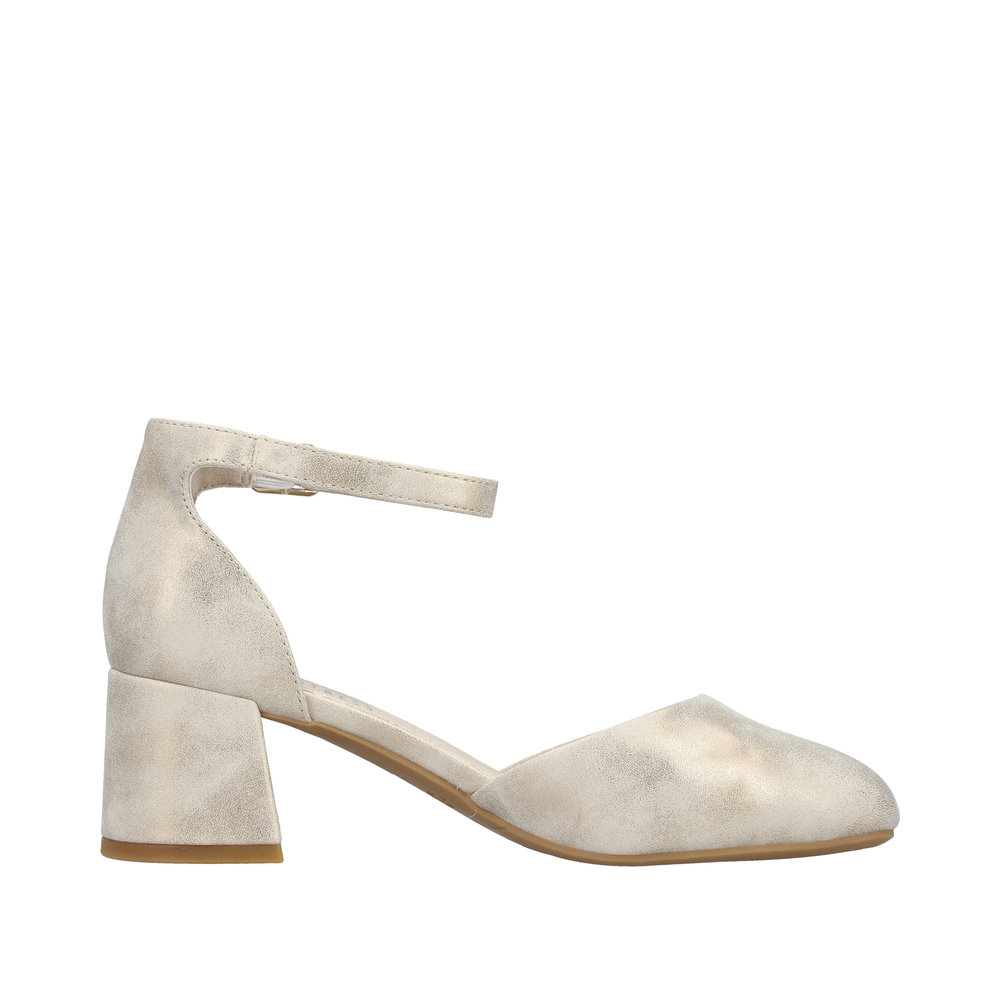 Escarpin ouvert à la cambrure argent/platine - Photo 2