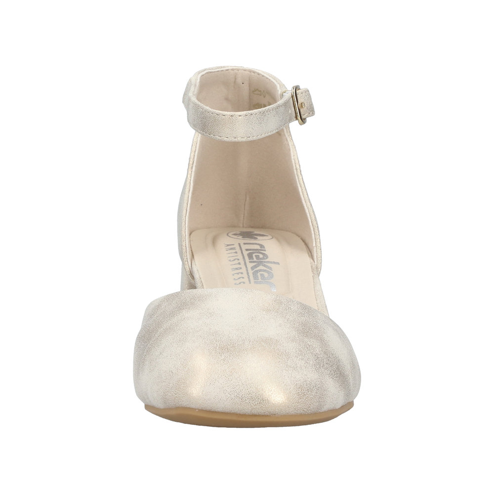 Escarpin ouvert à la cambrure argent/platine - Photo 6