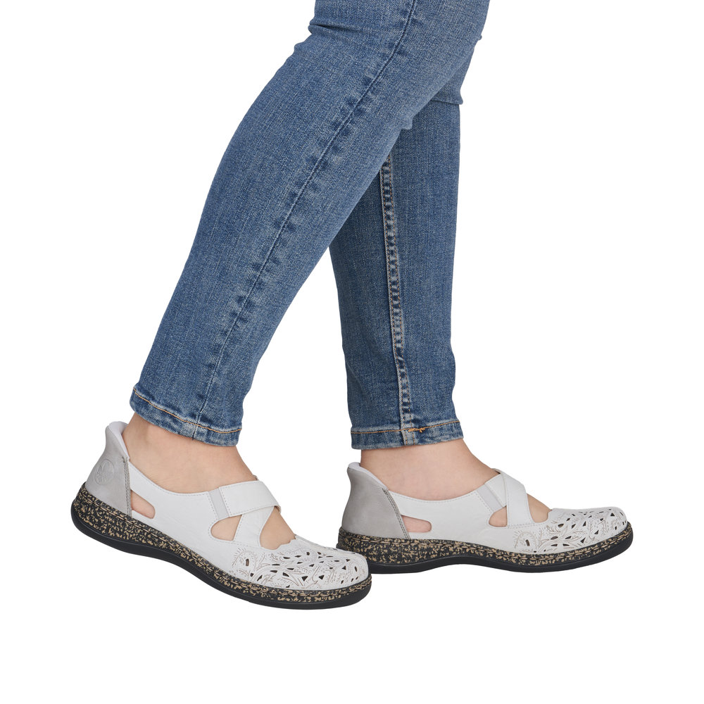 Ballerine avec bride blanc - Photo 9