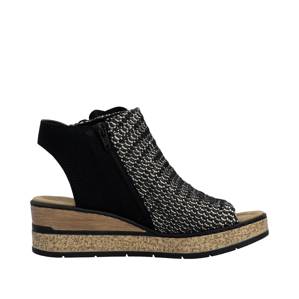 Sandale avec bride cheville noir combiné - Photo 2