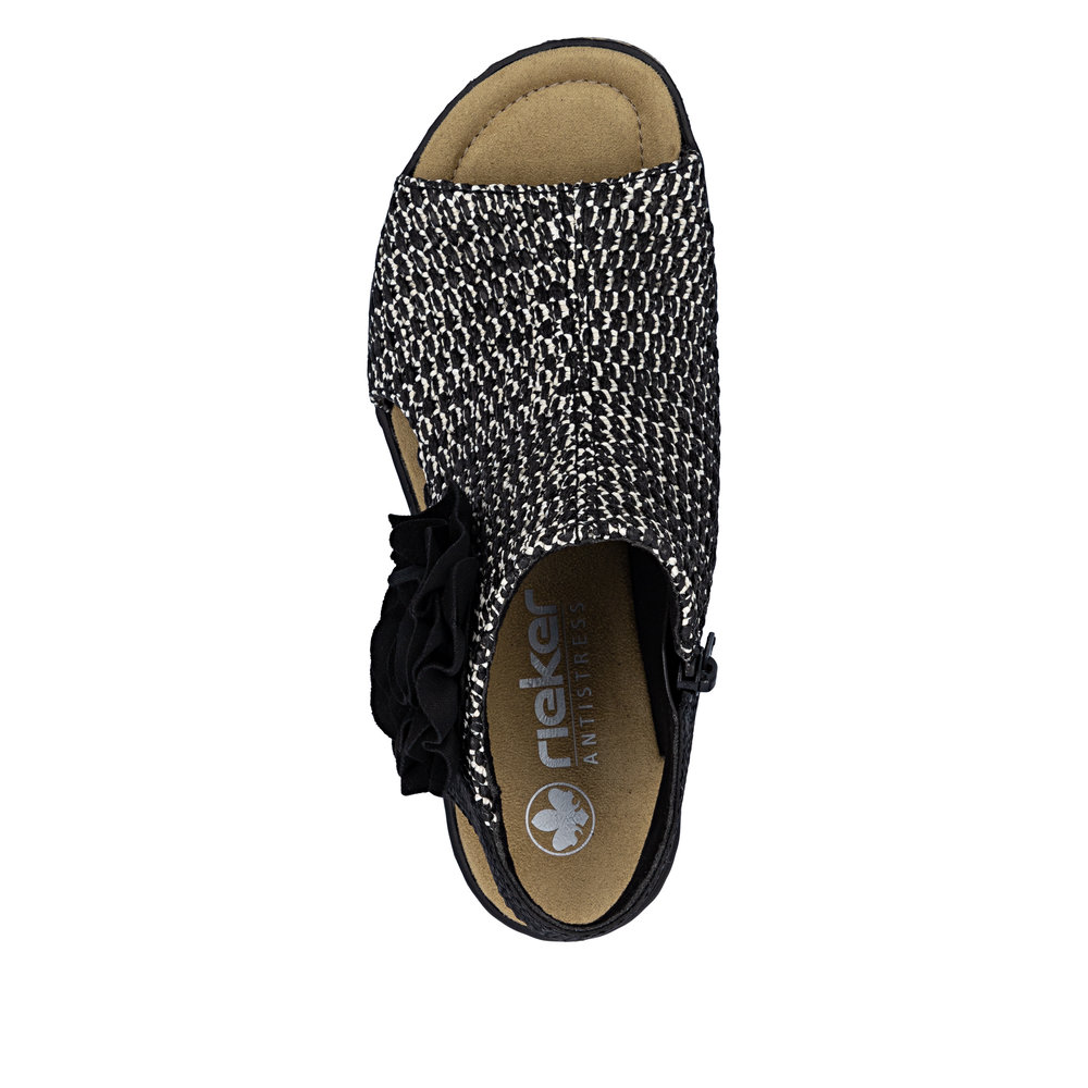 Sandale avec bride cheville noir combiné - Photo 4