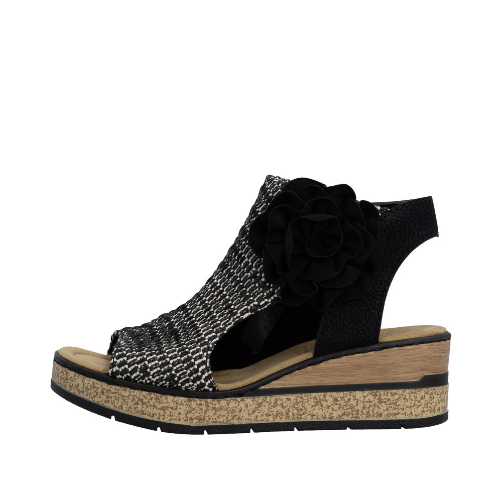 Sandale avec bride cheville noir combiné - Photo 5