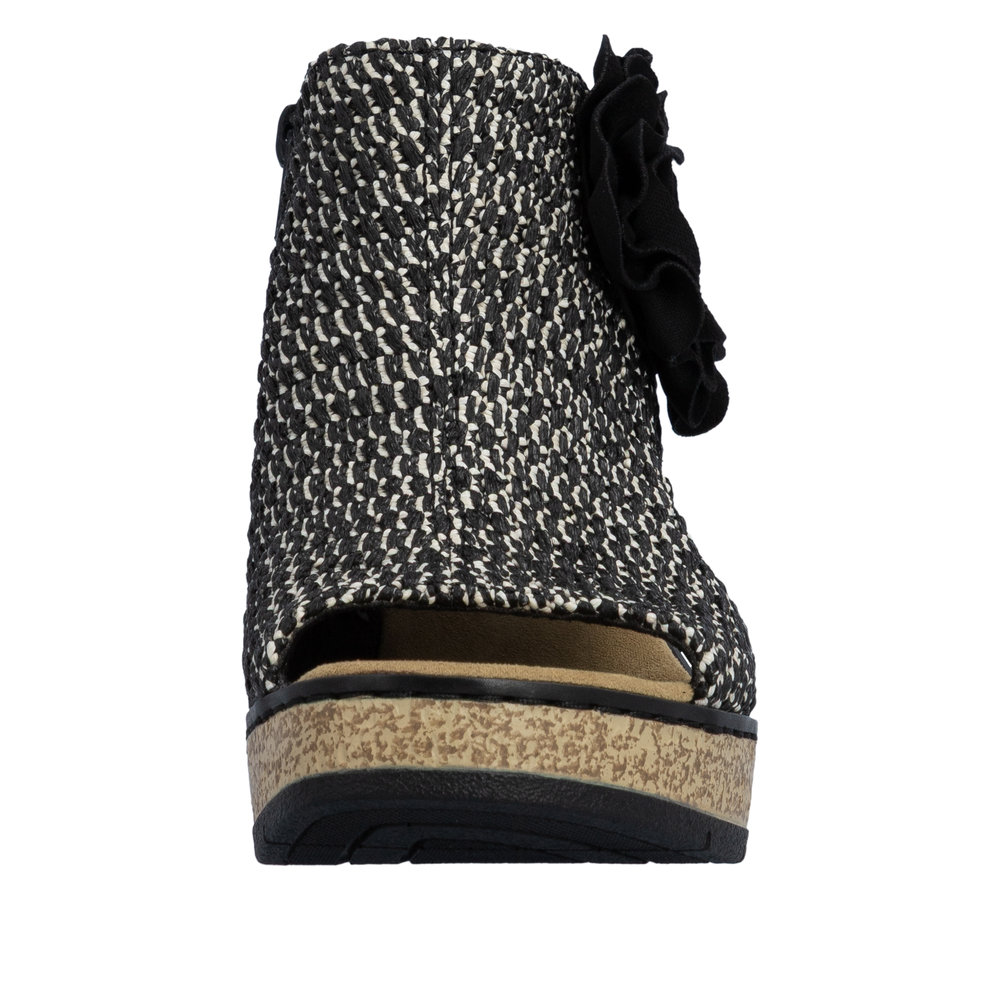 Sandale avec bride cheville noir combiné - Photo 6