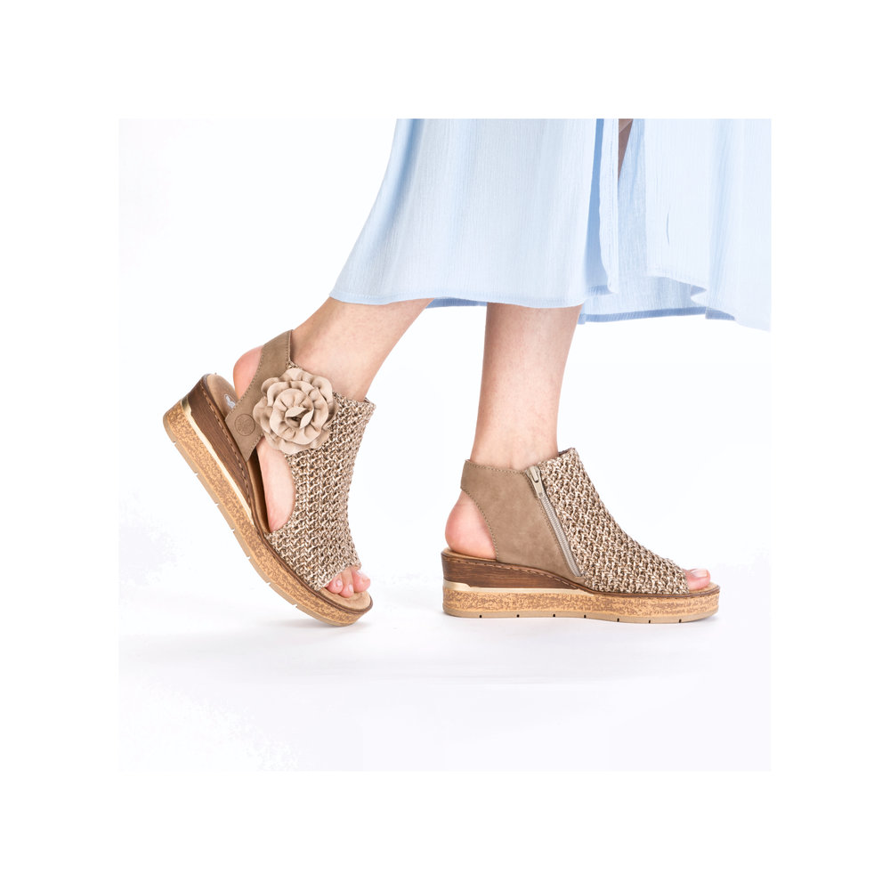 Sandale avec bride cheville beige - Photo 10