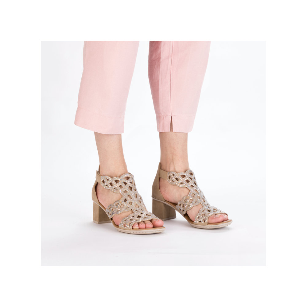 Sandale avec bride cheville beige - Photo 9