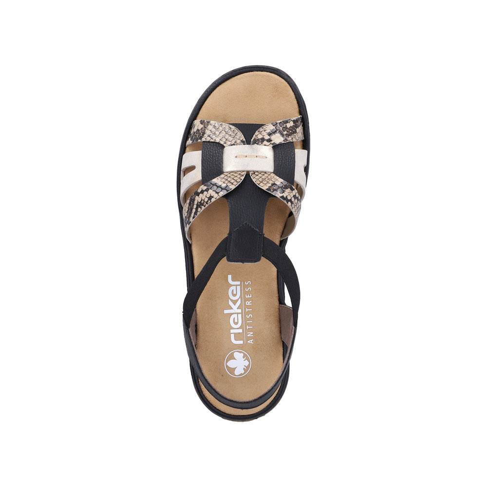 Sandale noir combiné - Photo 4