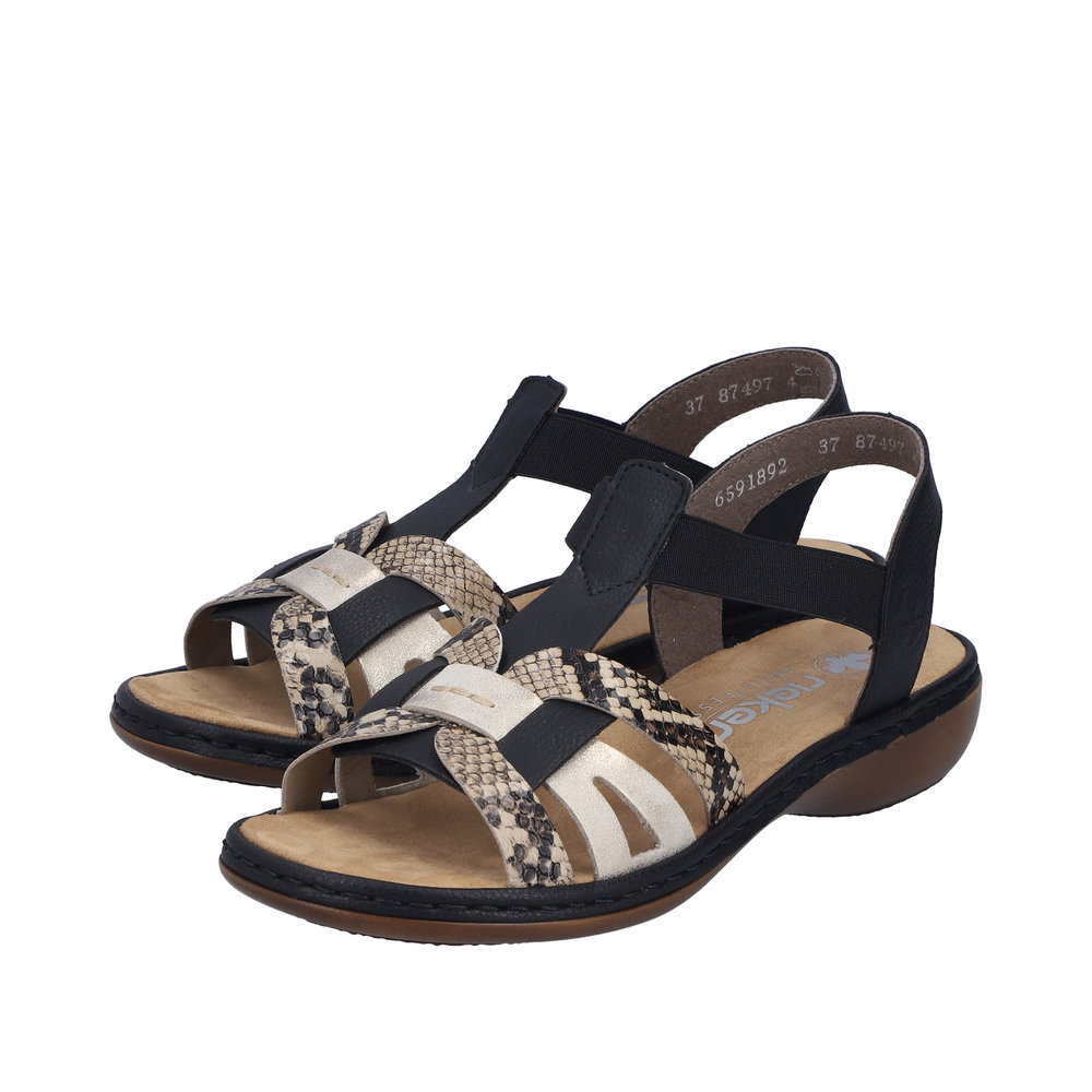 Sandale noir combiné - Photo 8