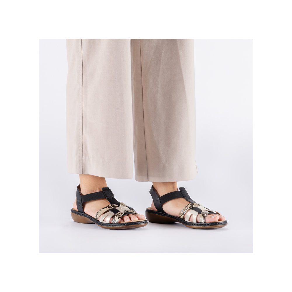 Sandale noir combiné - Photo 9