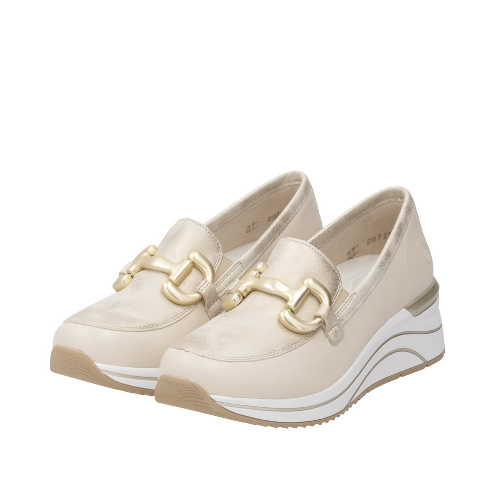 Mocassin beige combiné - Photo 8