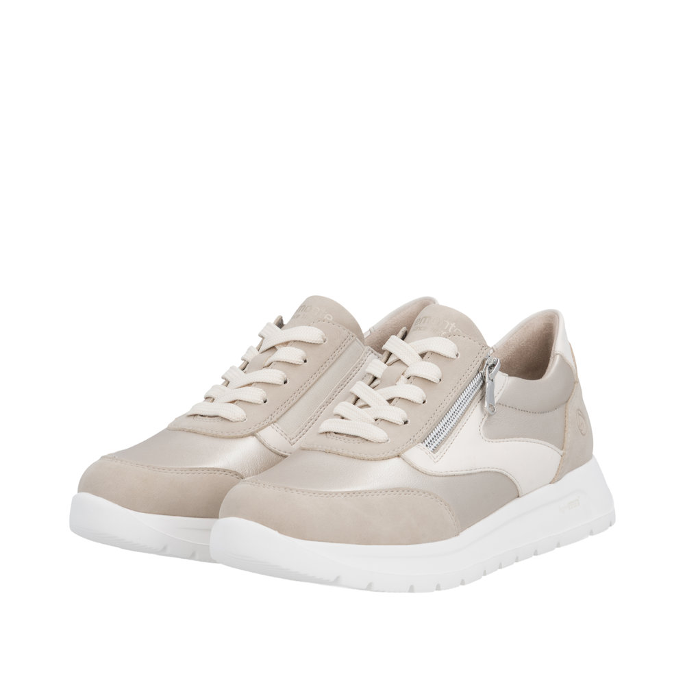 Derby avec fermeture éclair beige combiné - Photo 8