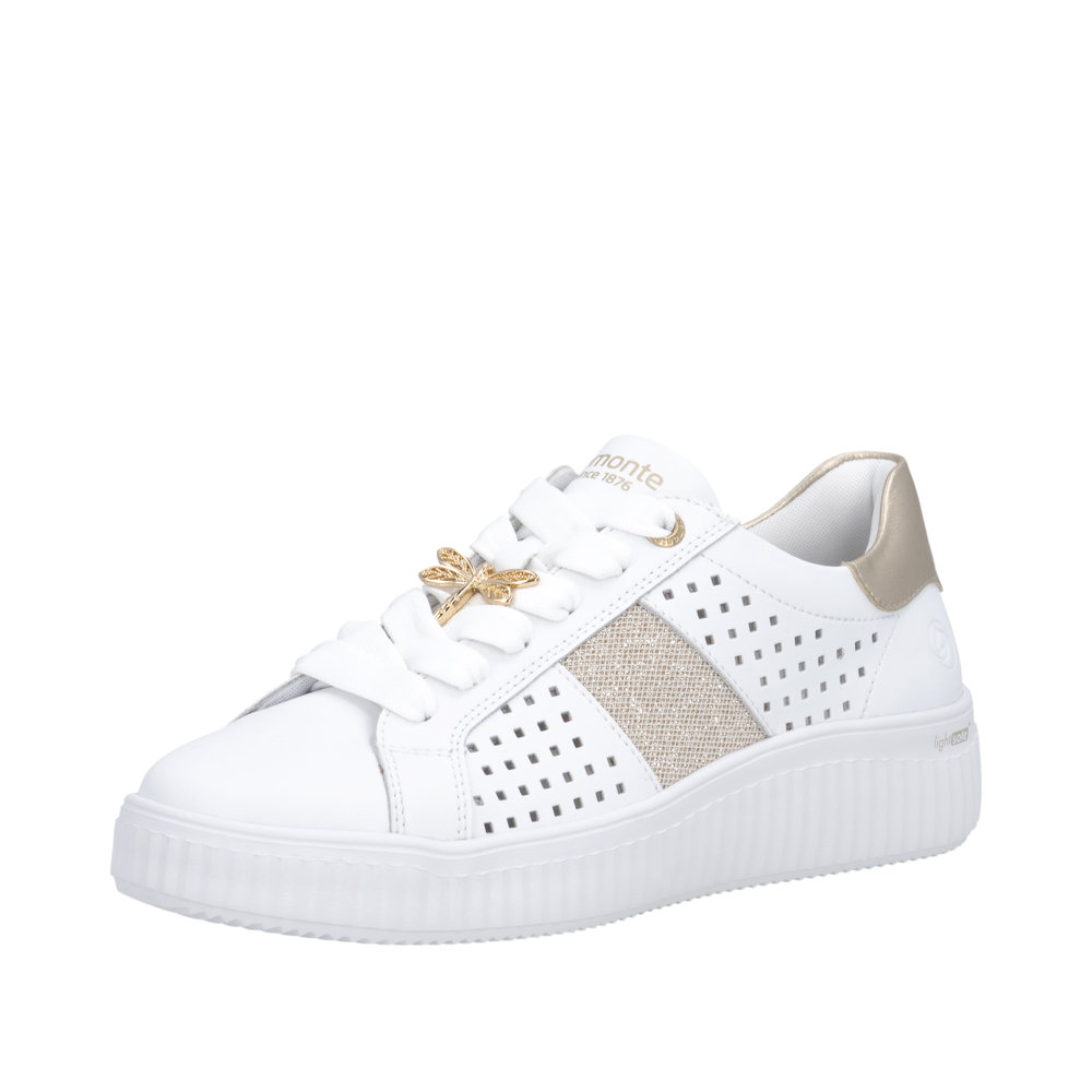 Derby blanc combiné