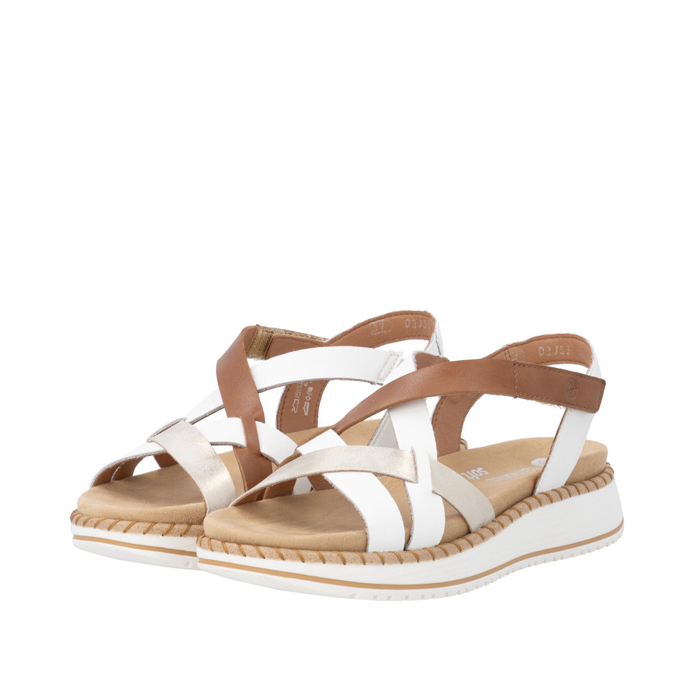 Sandale blanc combiné - Photo 8