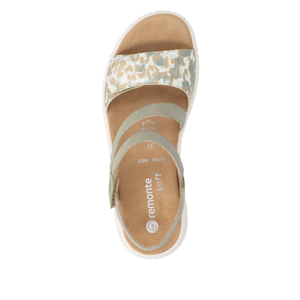 Sandale vert combiné - Photo 4