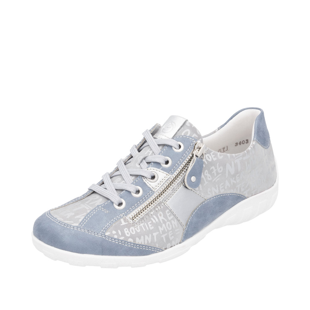 Derby avec fermeture éclair bleu combiné