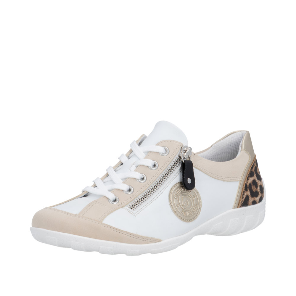 Derby avec fermeture éclair blanc combiné