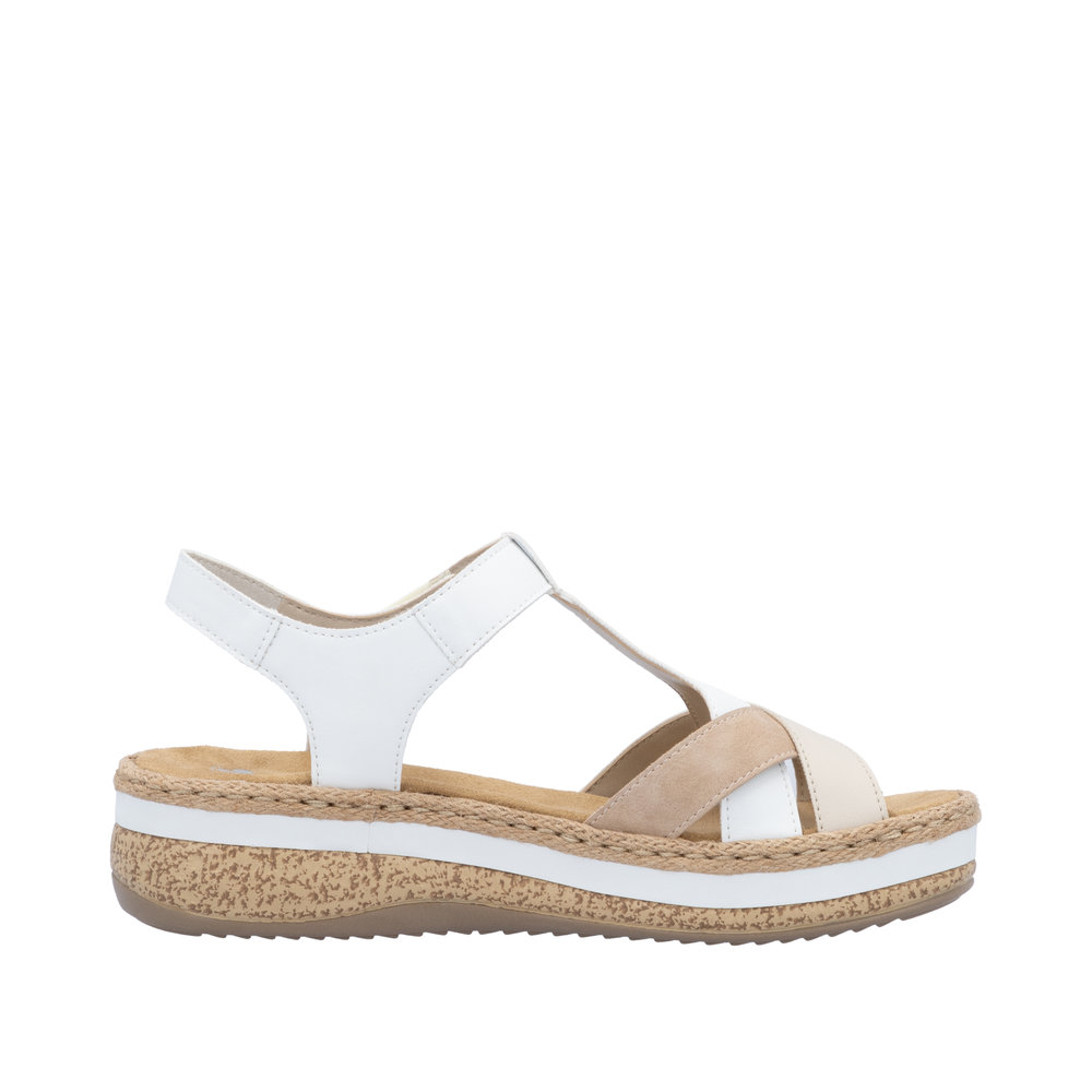 Sandale blanc combiné - Photo 2