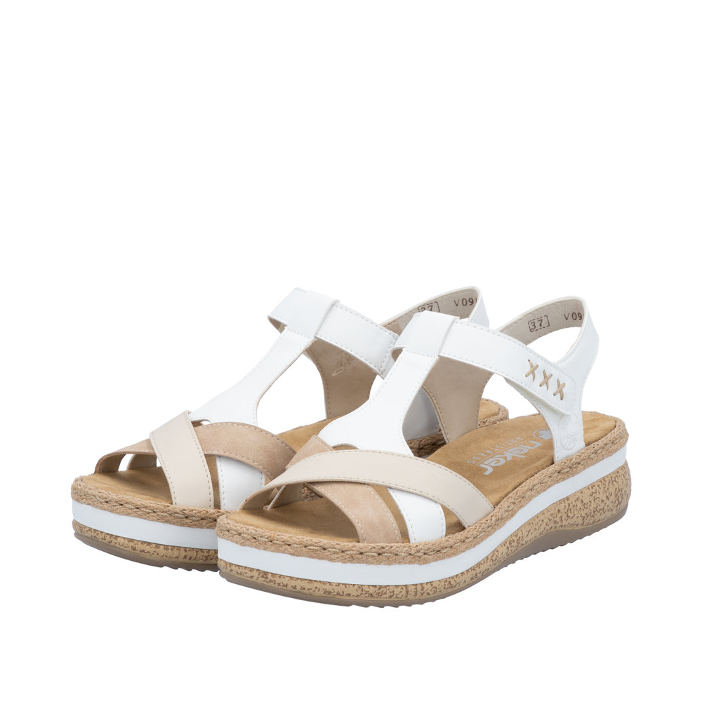 Sandale blanc combiné - Photo 8