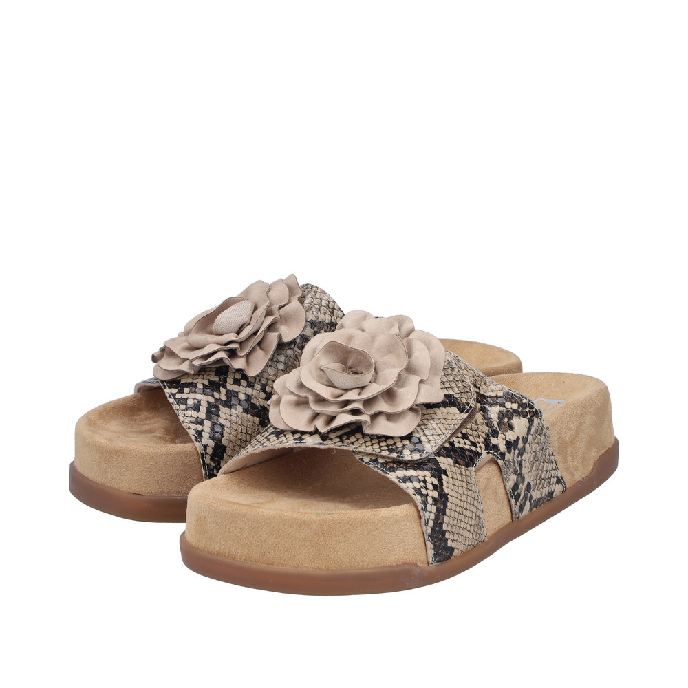 Mule beige combiné - Photo 8